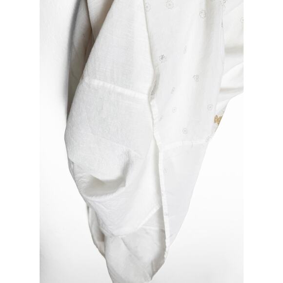 Sundance Women's Sleeveless Midi White Dress Floral Print Pearl Embellishments - Picture 7 of 9